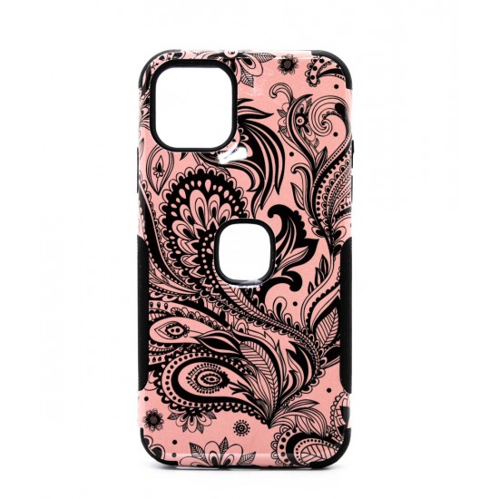 iPhone 11 Pro Glossy TPU Soft Silicon Cover Cases- Pink Pattern 