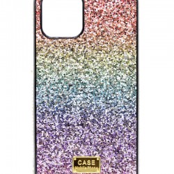 iPhone 12 Mini Bling Bright Red Rainbow Gradient Cover