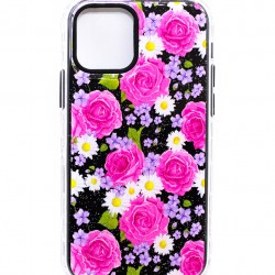 iPhone 12 Mini 3-in-1 Design Case Rose & Black 