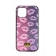 iPhone 12  Case Lips Glitter Black Pink Gradient Cover