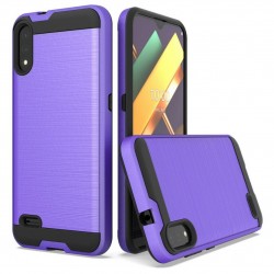 Brush Metal Case For LG k22 / k32 5G- Purple