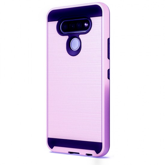 Brushed Metal Case for LG Harmony 4- Purple