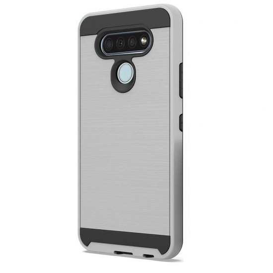 Brushed Metal Case For LG G 7- Silver