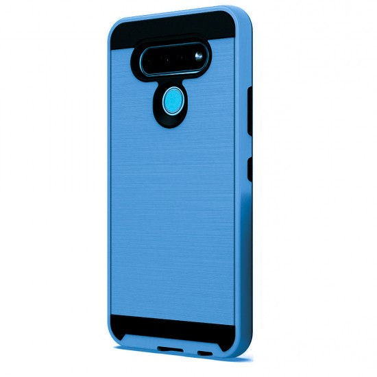 Brushed Metal Case For Motorola G 6 Plus- Blue