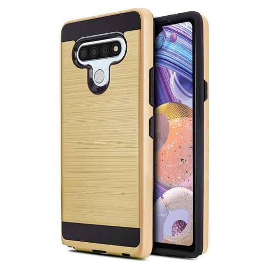 Brush Metal Case For  Galaxy A02 S - Gold