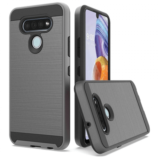 Brushed Metal Case For Motorola G 6 Plus- Gray