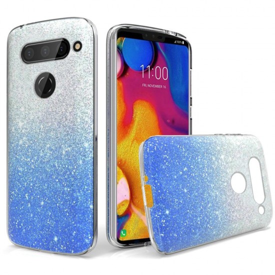Clear Color Gradient Case For Motorola G 8 Play- Blue