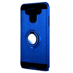 Magnetic Ring Kickstand Case For Stylo 6- Blue