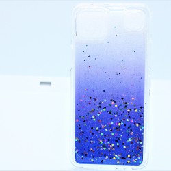 Clear Case With Glitter For LG K92 5G- Blue