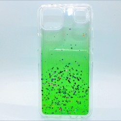 CLEAR CASE WITH GLITTER FOR - Galaxy A02 S - Green