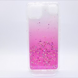 Clear Case With Glitter For LG K92 5G- Pink