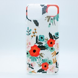 Clear Flower Case For LG K92 5G- Red & Green