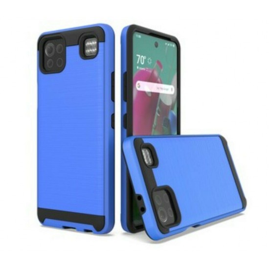 Brush Metal Case For LG K92 5G- Blue