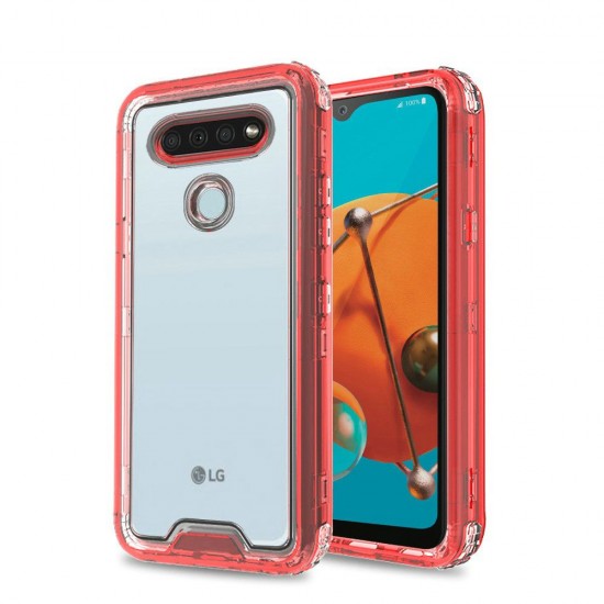 LG K 51 Liquid Defender Clear Red 