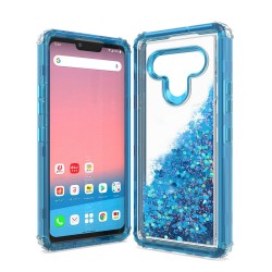 Liquid Glitter Defender Case for LG Harmony 4- Blue
