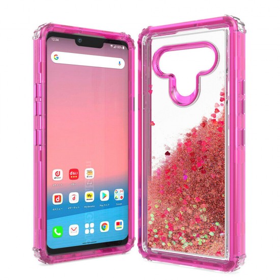 Liquid Glitter Case For Motorola G Power- Pink
