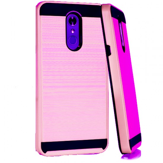 Brush Metal Case For Galaxy A02 S - Pink