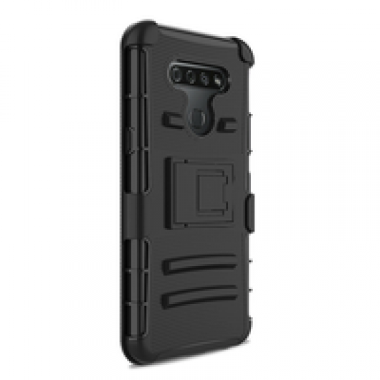 LG K51 Holster Defender Case- Black