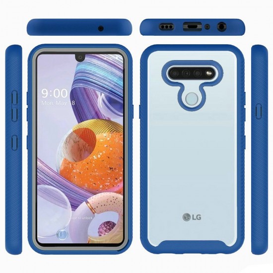 Clear Rip Bed Case for LG Harmony 4- Blue