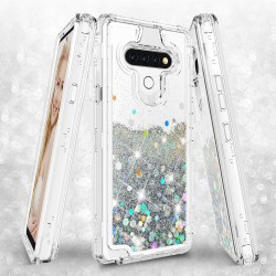 Liquid Glitter Defender Case for LG Harmony 4- Silver