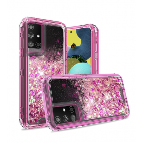 Samsung Galaxy A51 Liquid Glitter Defender Pink