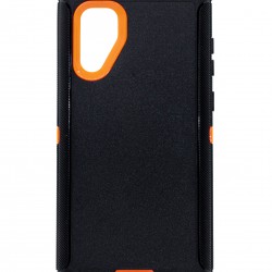 Samsung Galaxy Note 10 Plus Defender Case - Black & orange