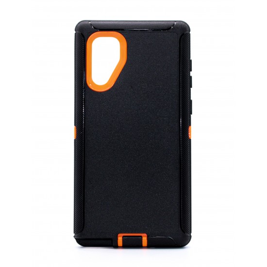 Samsung Galaxy Note 10 Plus Defender Case - Black & orange