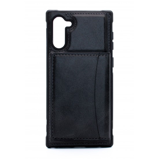 Samsung Galaxy Note 10 Buttoned Back Wallet Black
