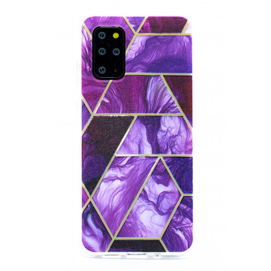 Samsung Galaxy S20 Plus Clear Electroplated Cases Dark Purple