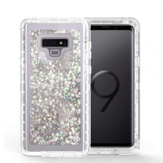 Samsung Galaxy Note 9 Liquid Defender Glitter Silver