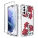 Samsung S21 Plus Clear 2-in-1 Flower Design Red Rose