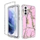 Samsung S21 Plus Clear 2-in-1 Flower Design PINK CAMO