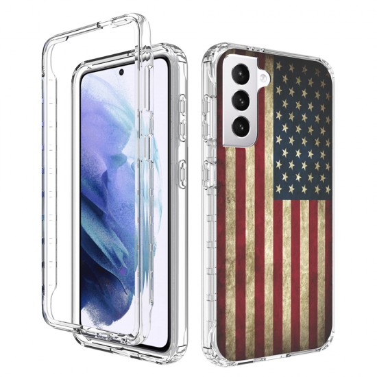 CLEAR 2-IN-1 FLOWER DESIGN Case For iPhone 11 - U.S Flag