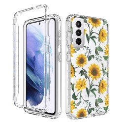 iPhone 7/8  Plus Clear 2-in-1 Flower Design Case Sunflower 
