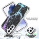 CLEAR 2-IN-1 FLOWER DESIGN CASE FOR Galaxy A 42 5G - BLACK MARBLE