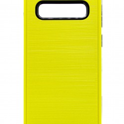 Samsung Galaxy S10 Brushed Metal Case - Yellow