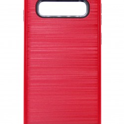 Samsung Galaxy S10 Brushed Metal Case - Red
