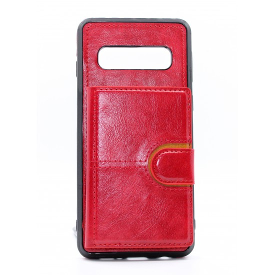 Samsung Galaxy S10 Plus Back Wallet Case Case - Red