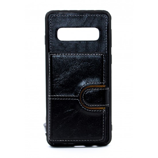 Samsung Galaxy S10 Plus Back Wallet Case Case - Black