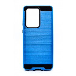 Brush Metal Case For Galaxy S-21 Ultra- Blue