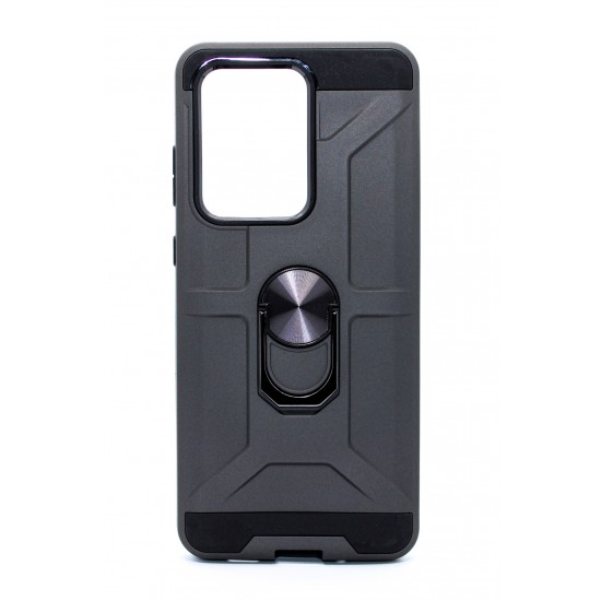 Magnetic Ring Case For  Galaxy A02 S - Gray