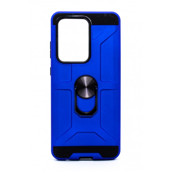 Heavy Duty Magnetic Stand Case For Galaxy S-21 Plus- Blue
