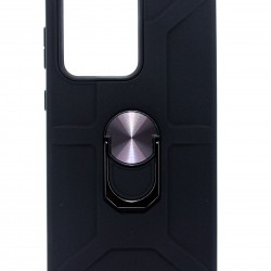Heavy Duty Magnetic Ring Case For Galaxy S-21 Ultra- Black