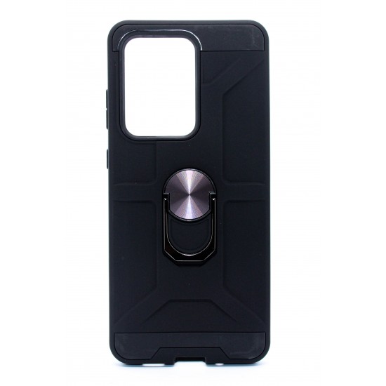 Heavy Duty Magnetic Stand Case For Galaxy S-21 Plus- Black