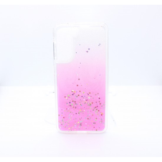 CLEAR CASE WITH GLITTER For LG k22 / k32 5G- Pink