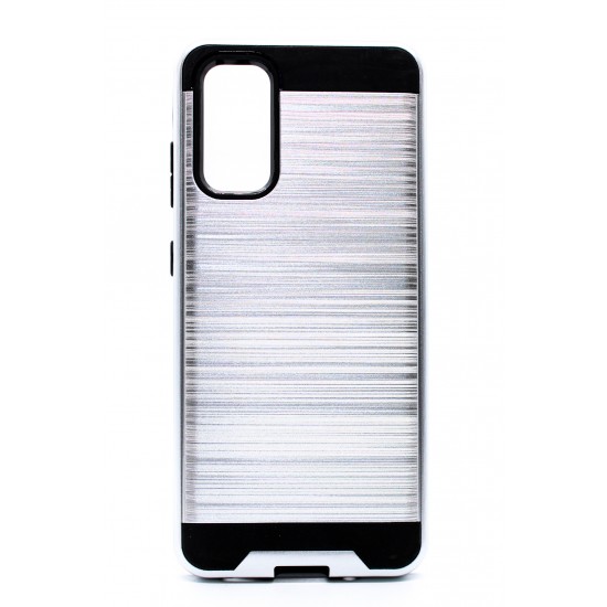 Brush Metal Case For Galaxy S-21 Ultra- Silver