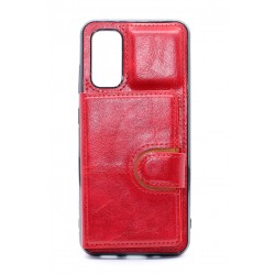 Samsung Galaxy S20  leather Back wallet Red