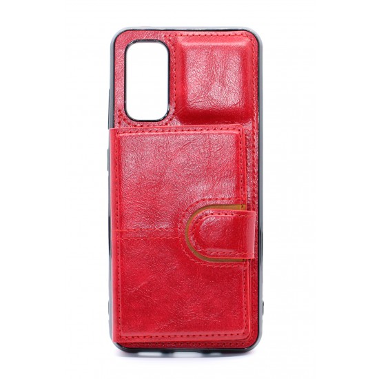 Samsung Galaxy S20  leather Back wallet Red