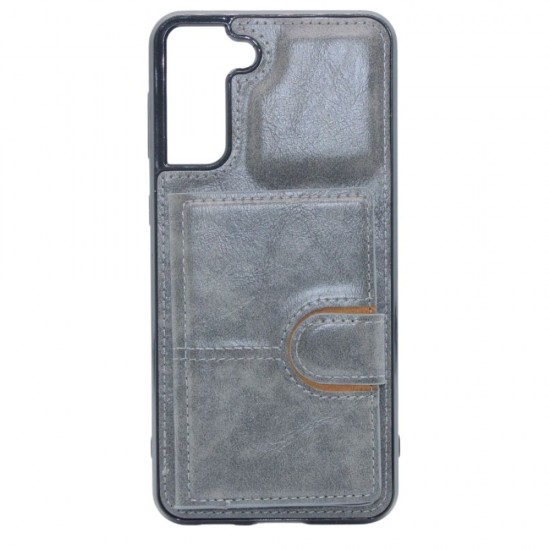 Samsung Galaxy S21 Plus Back Wallet Leather Grey 