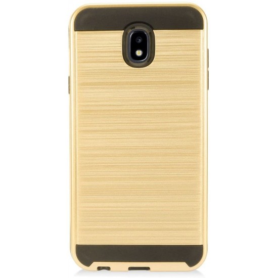 Brushed Metal Case for Galaxy J 3 2017 Gold